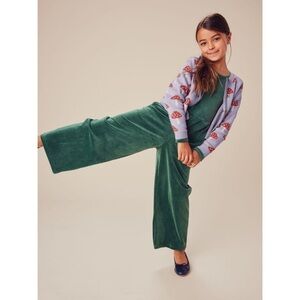 Tea Collection Just For Kicks Velour Jumpsuit in Pineneedle Size 8